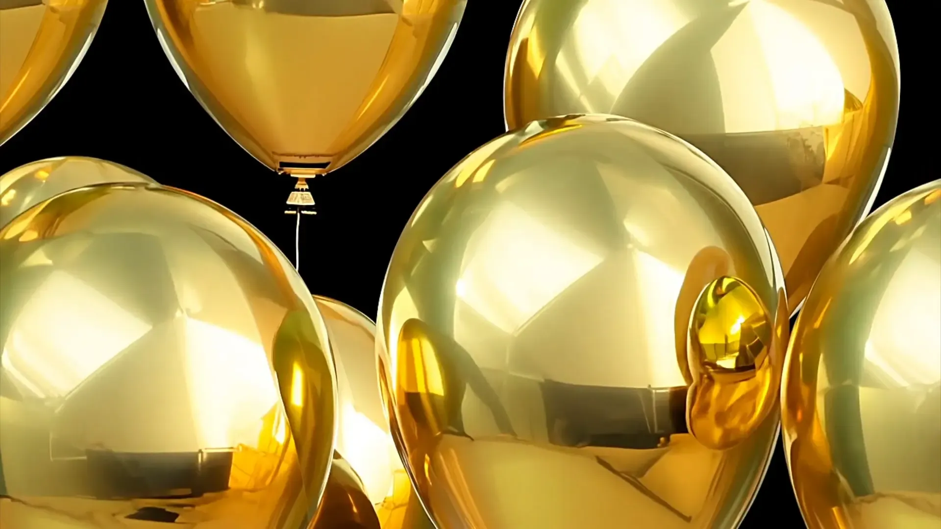 Luxurious Golden Balloon Transition for Special Event Videos